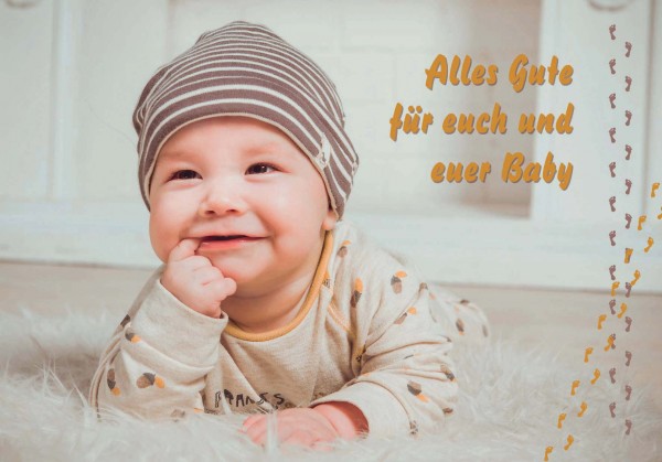 Doppelkarte FS "Alles Gute für euch und euer Baby"