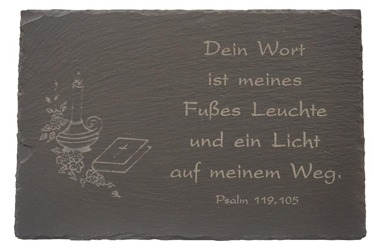 Schiefertafel "Dein Wort ist ..."