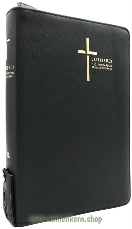 Luther21 F. C. Thompson Studienausgabe, CromwellLeder, schwarz, GS, GR, RV / Buch