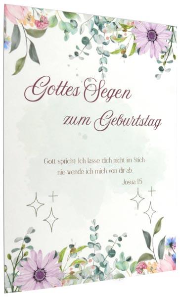 Postkarte "Gottes Segen zum Geburtstag " Josua 1,5