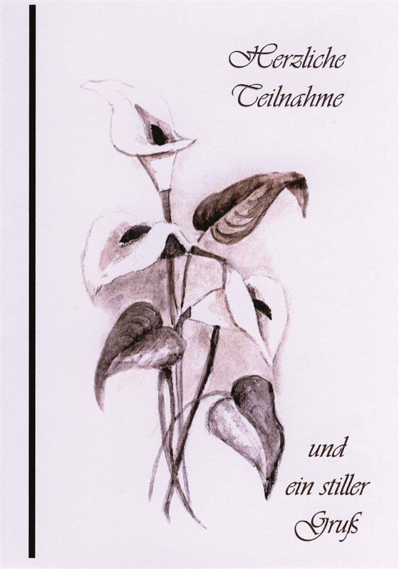 Doppelkarte "Herzliche Teilnahme"