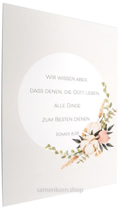 Postkarte "Wir wissen aber..." Röm. 8,28