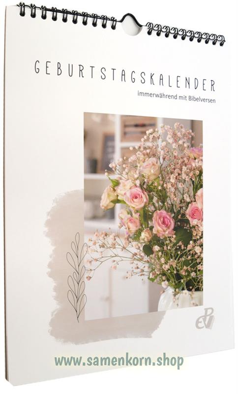 Geburtstagskalender immerwährend mit Bibelversen