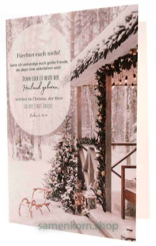 Faltkarte "Fürchtet euch nicht" / Lukas 2,10-11