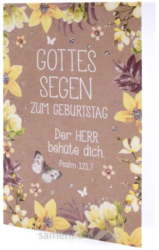 Kleinkärtchen Midi Gottes Segen zum Geburtstag / Psalm 121,7