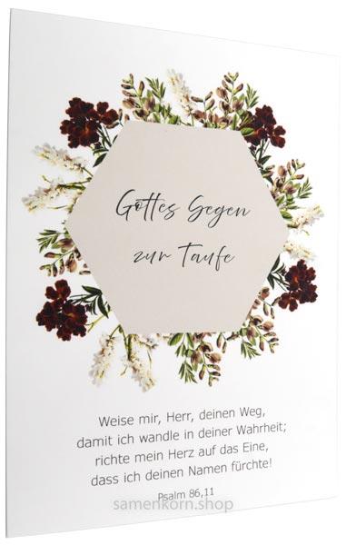 Postkarte "Gottes Segen zur Taufe" Ps. 86,11