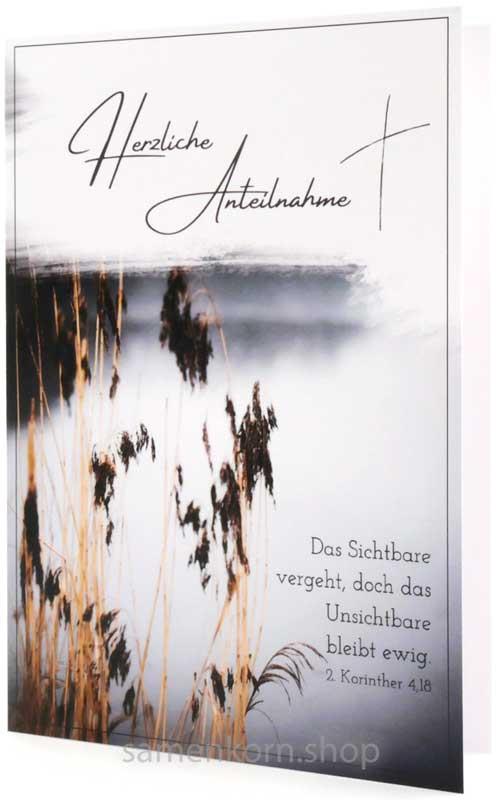 Doppelkarte "Herzliche Anteilnahme" 2. Kor. 4,18
