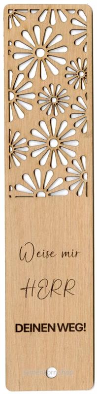 Lesezeichen aus Holz "Weise mir Herr deinen Weg"