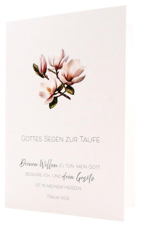 Doppelkarte "Gottes Segen zur Taufe" Ps. 40,9