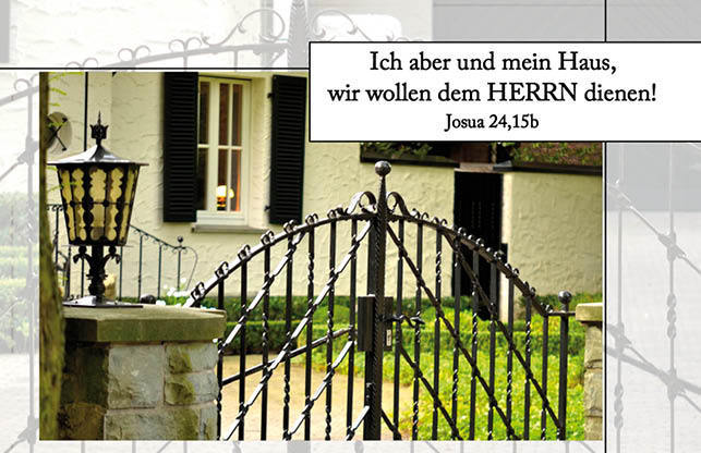 Doppelkarte "Ich aber und mein Haus..."