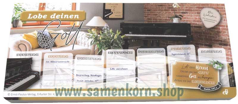 Mein Wochenplaner "Lobe deinen Gott" 