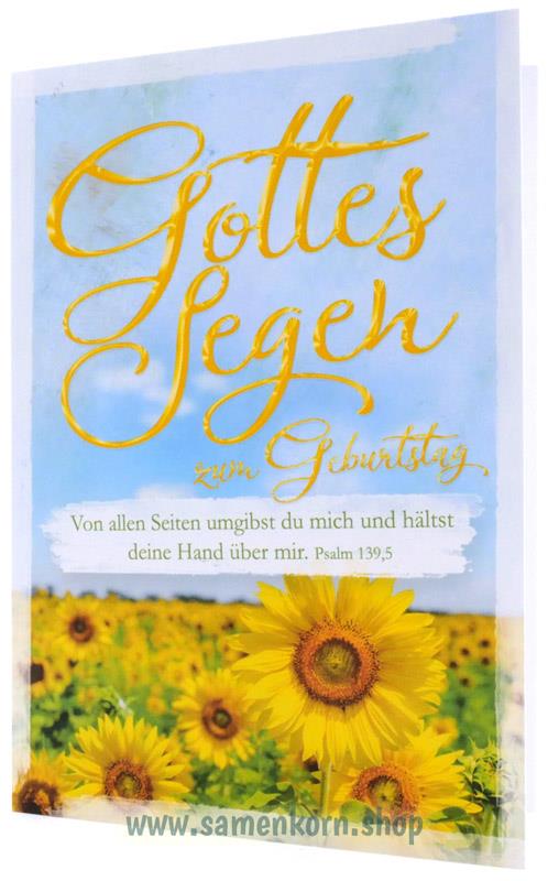 Faltkarte "Gottes Segen zum Geburtstag" Psalm 139,5