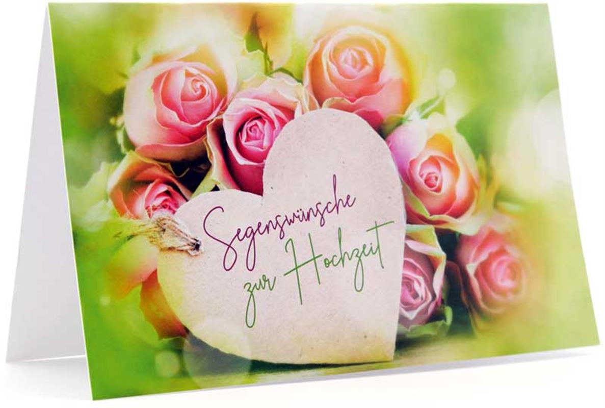 Faltkarte "Segenswünsche zur Hochzeit"