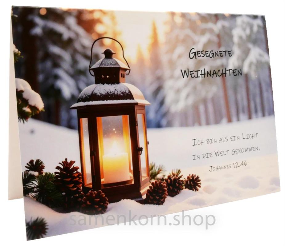 Faltkarte "Ich bin als ein Licht..." Joh.12,46