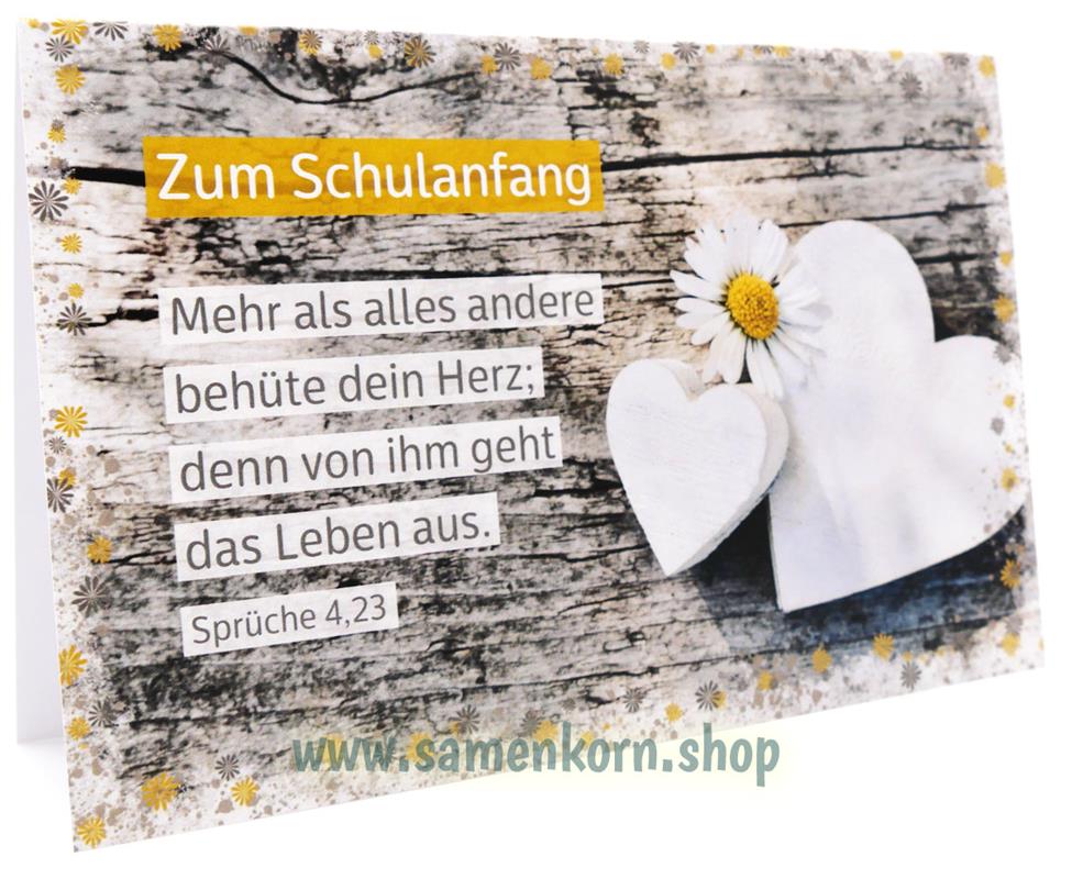 Faltkarte Zum Schulanfang / Spr.4,23