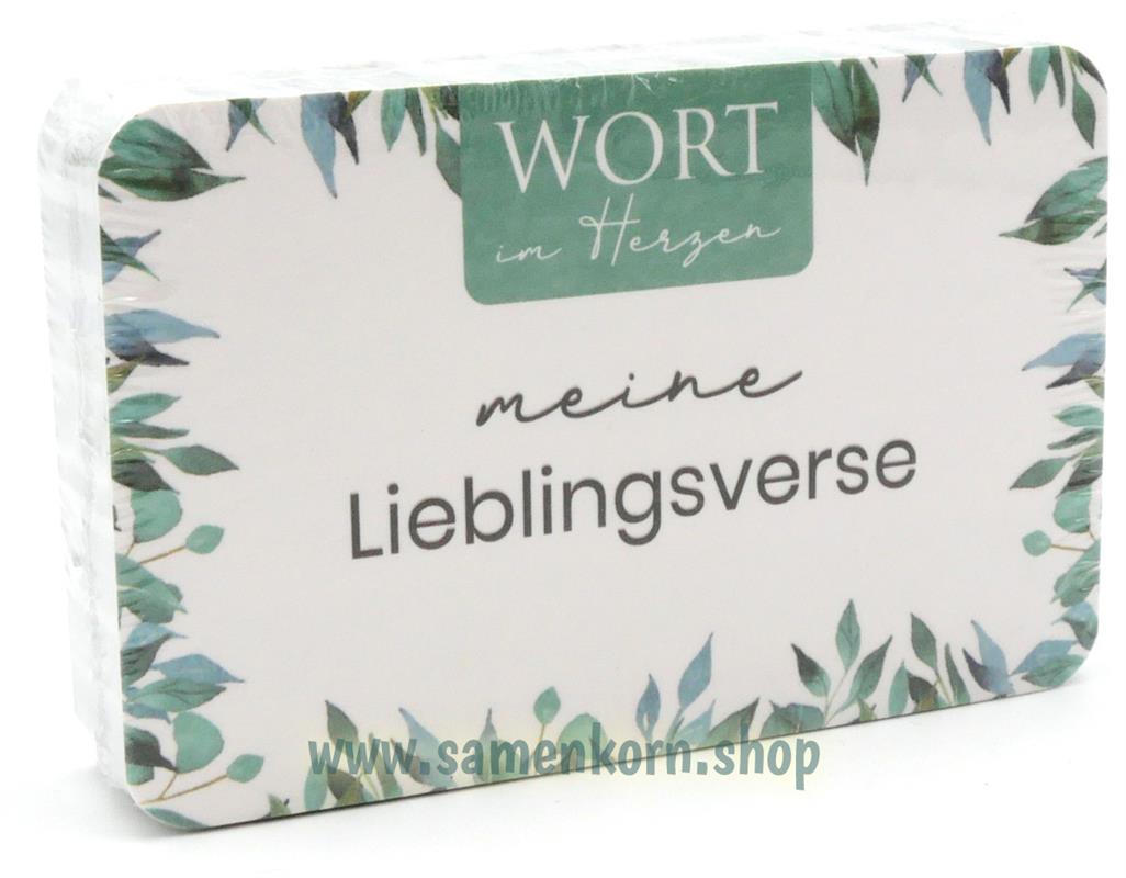 Meine Lieblingsverse -Wort im Herzen / 48 Lernkarten