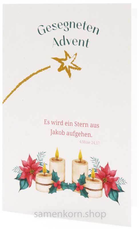 Faktkarte "Gesegneten Advent" 4.Mose 24,17
