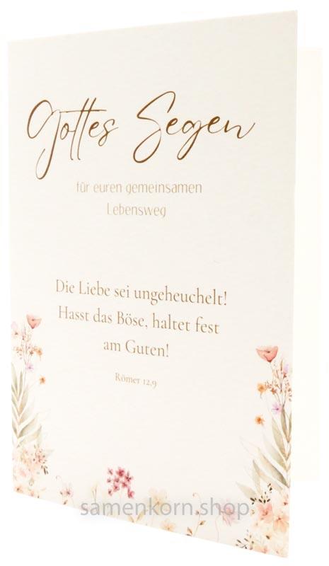 Faltkarte zur Hochzeit "Gemeinsamer Lebensweg"