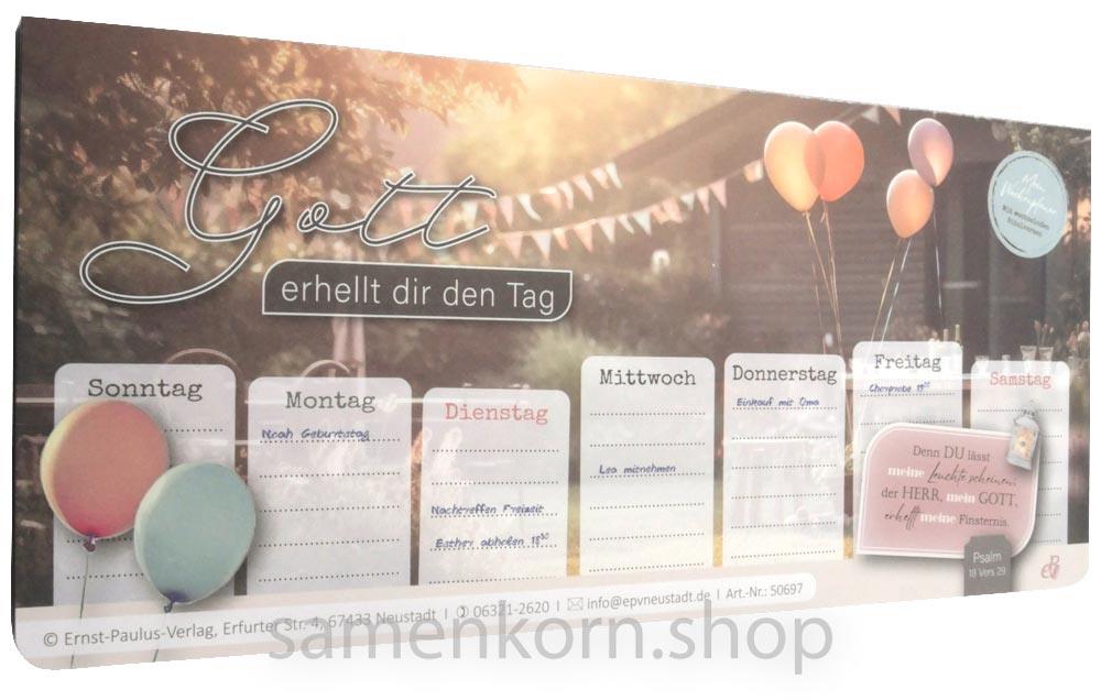 Mein Wochenplaner "Gott erhellt dir den Tag"