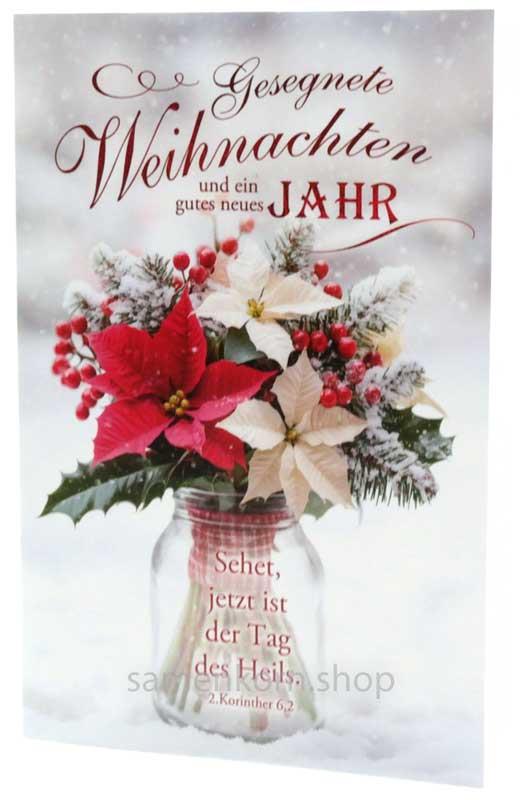 Faltkarte "Gesegnete Weihnachten" 2.Kor. 6,2
