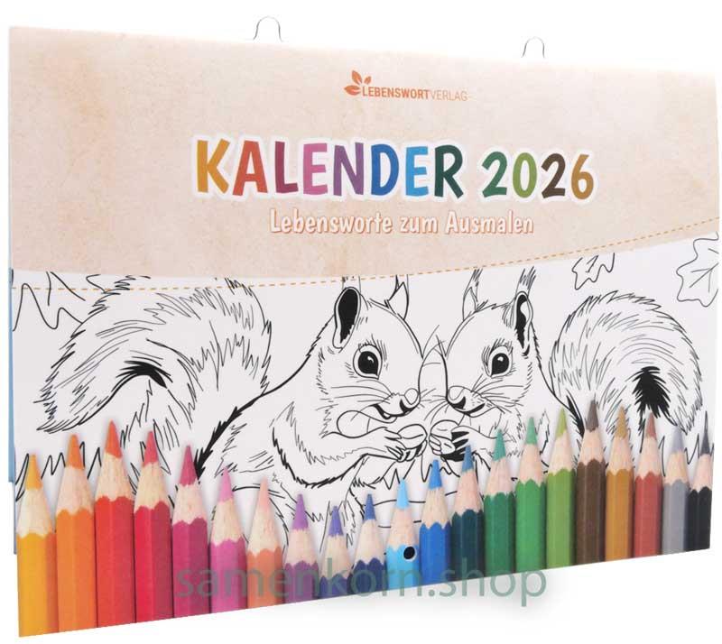 Lebensworte zum Ausmalen 2026 / Kalender