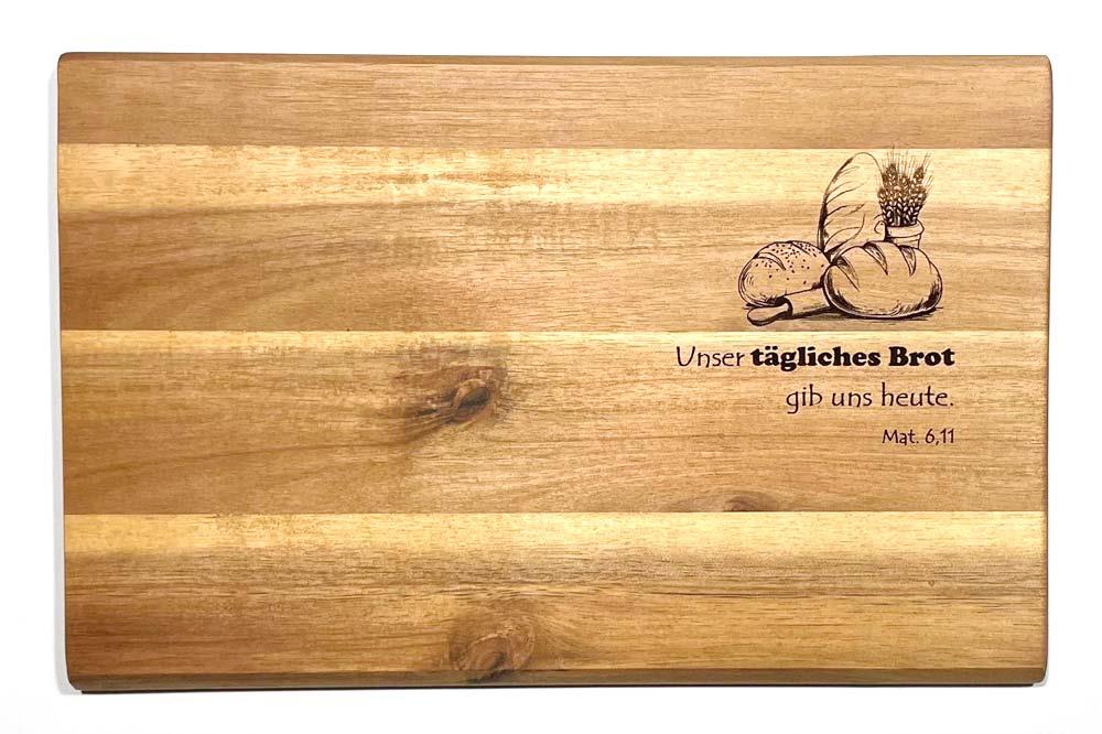 Frühstücksbrettchen "Tägliches Brot", Bambus