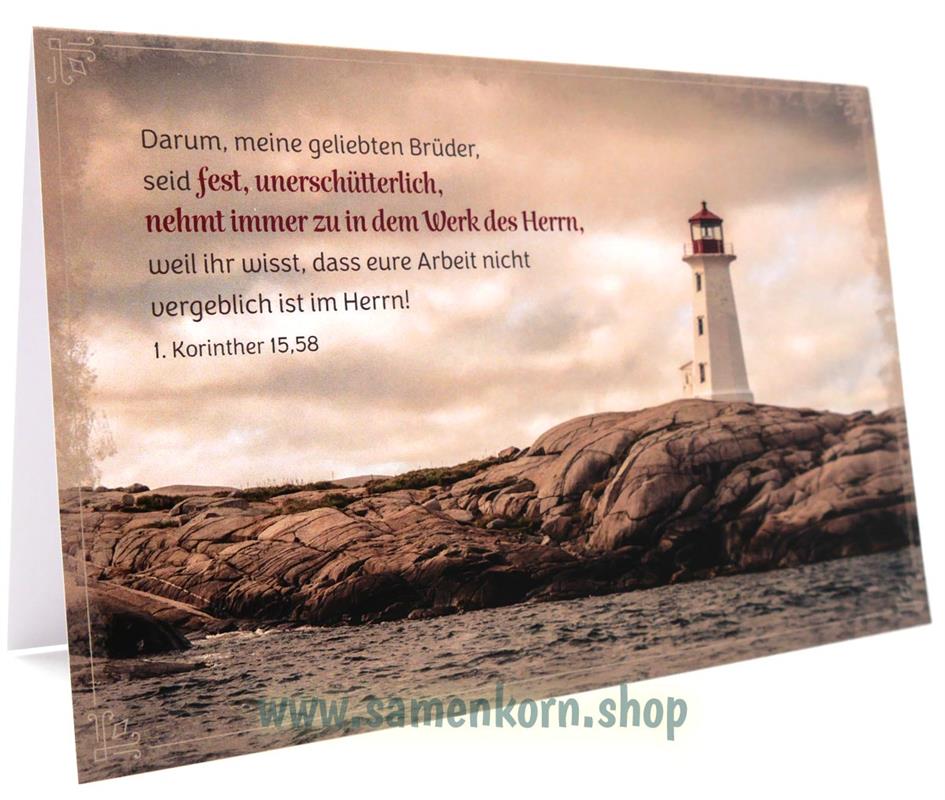 Faltkarte "Darum ... seid fest, unerschütterlich..."