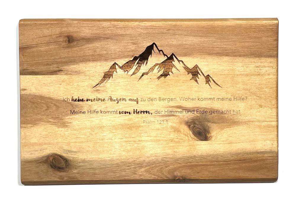 Frühstücksbrettchen "Berge", Akazienholz